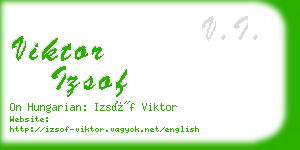 viktor izsof business card